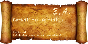Barkóczy Adrián névjegykártya