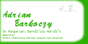 adrian barkoczy business card